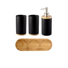 Load image into Gallery viewer, Ceramic Bamboo Bathroom Tumblers Teeth Brushing Cup Bathroom Emulsion Container Kitchen Tableware Dishwashing Liquid Container