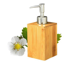 Load image into Gallery viewer, Bamboo Soap Dispenser Lotion Sanitizer Storage Bottle Squeeze Press Bottle Shower Gel Shampoo Bath Container Bathroom Accessory